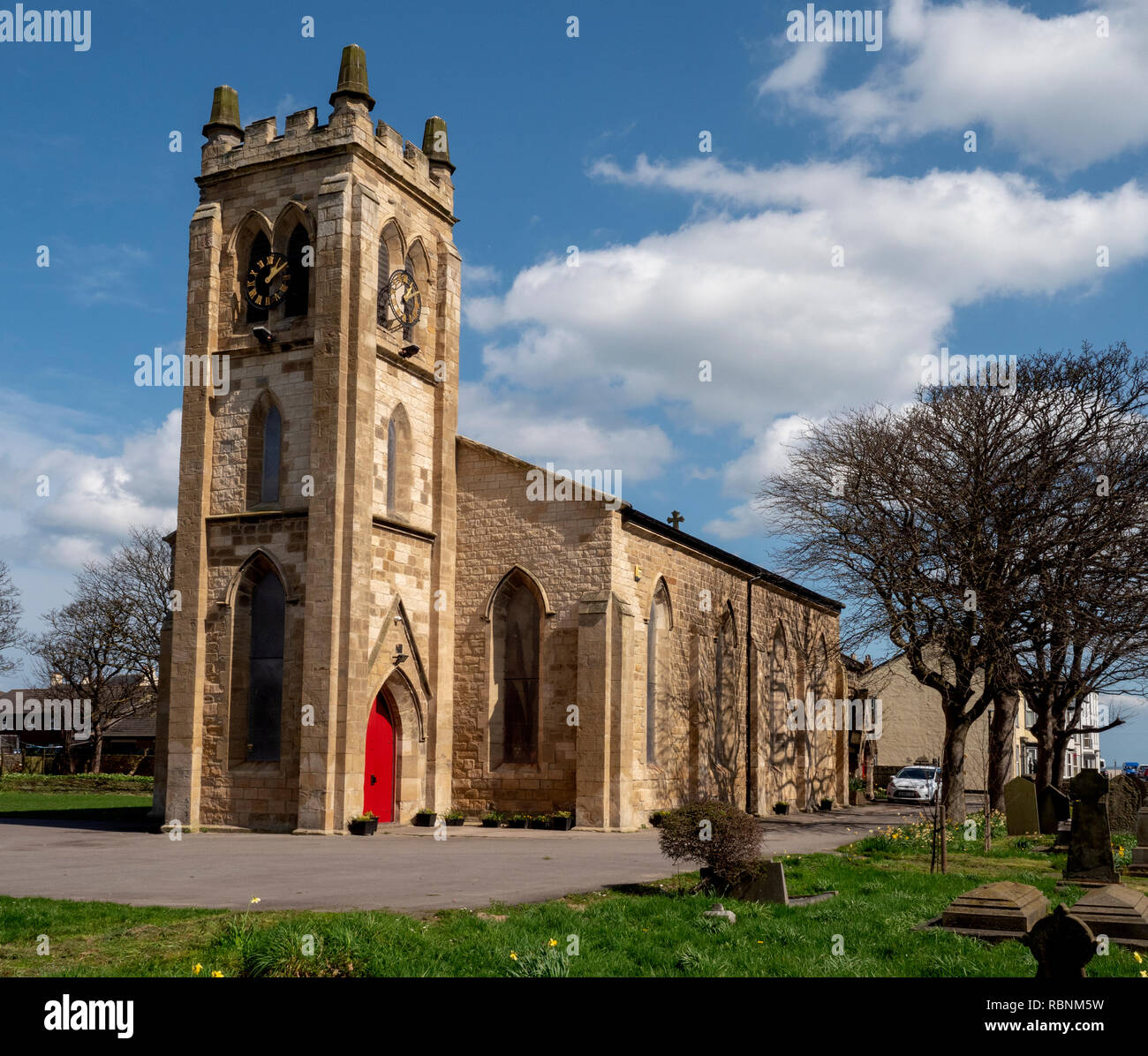 Trinità santa chiesa parrocchiale, Seaton Carew, Hartlepool, County Durham, Inghilterra, Regno Unito. Foto Stock