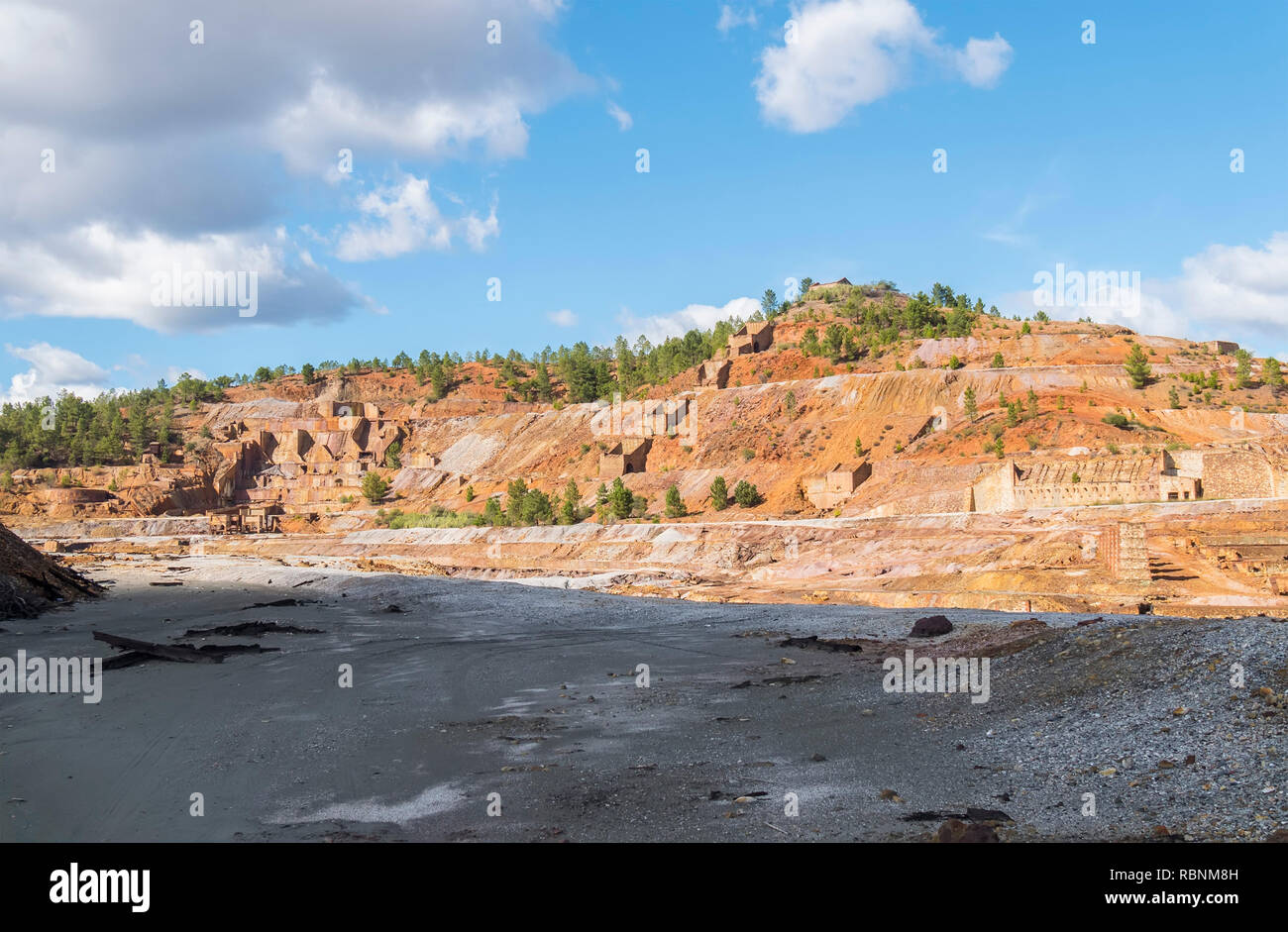 Resti di antiche miniere di Riotinto in Huelva (Spagna) Foto Stock