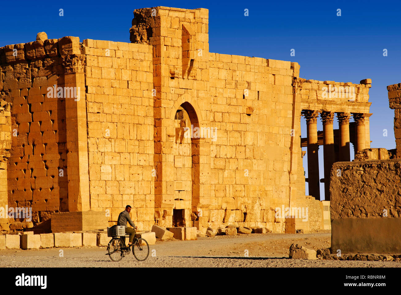 Bal Tempio. Le rovine della vecchia Greco città romana di Palmyra. Siria, Medio Oriente Foto Stock
