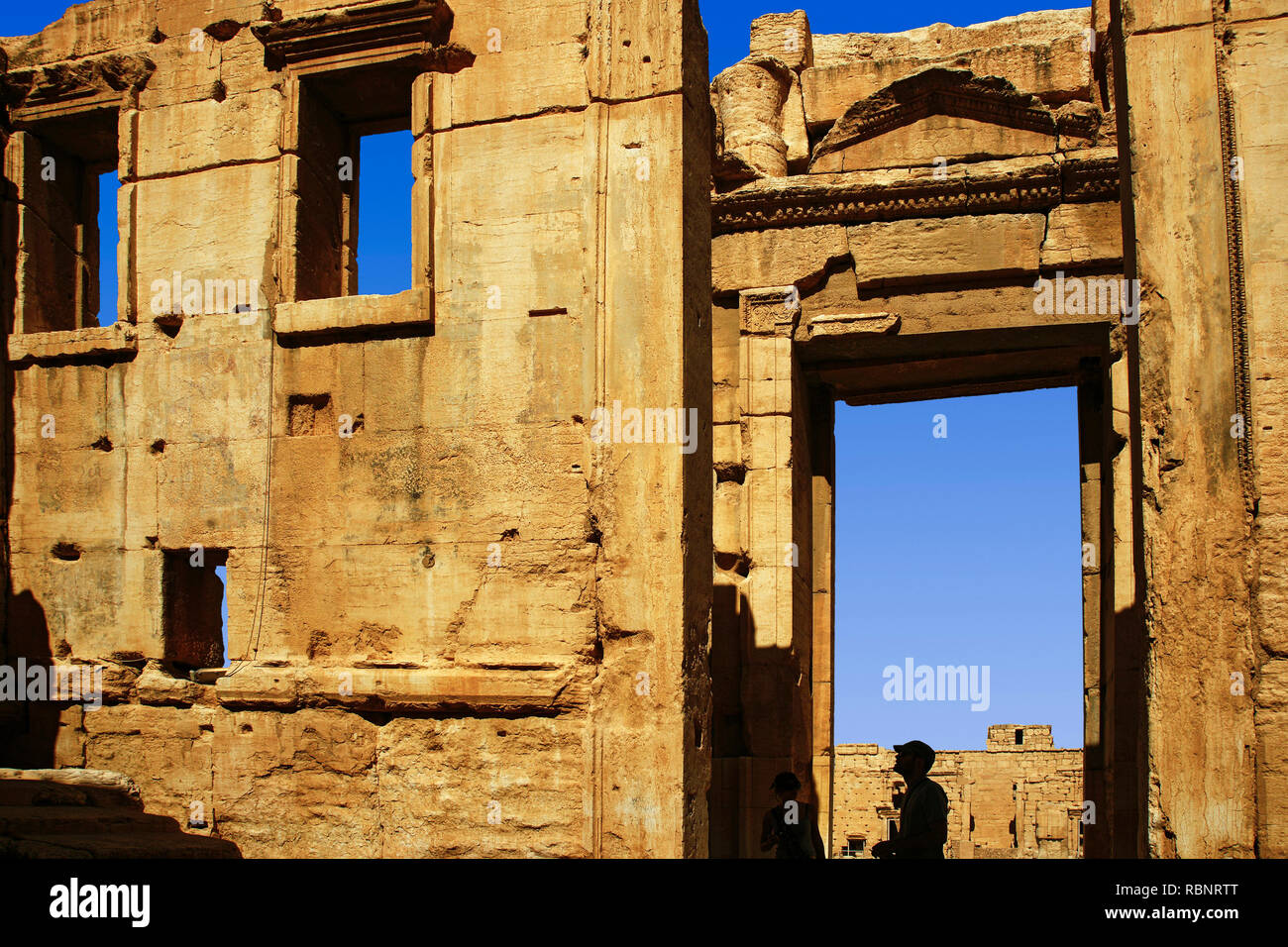 Tempio di Bal. Le rovine della vecchia Greco città romana di Palmyra. Siria, Medio Oriente Foto Stock