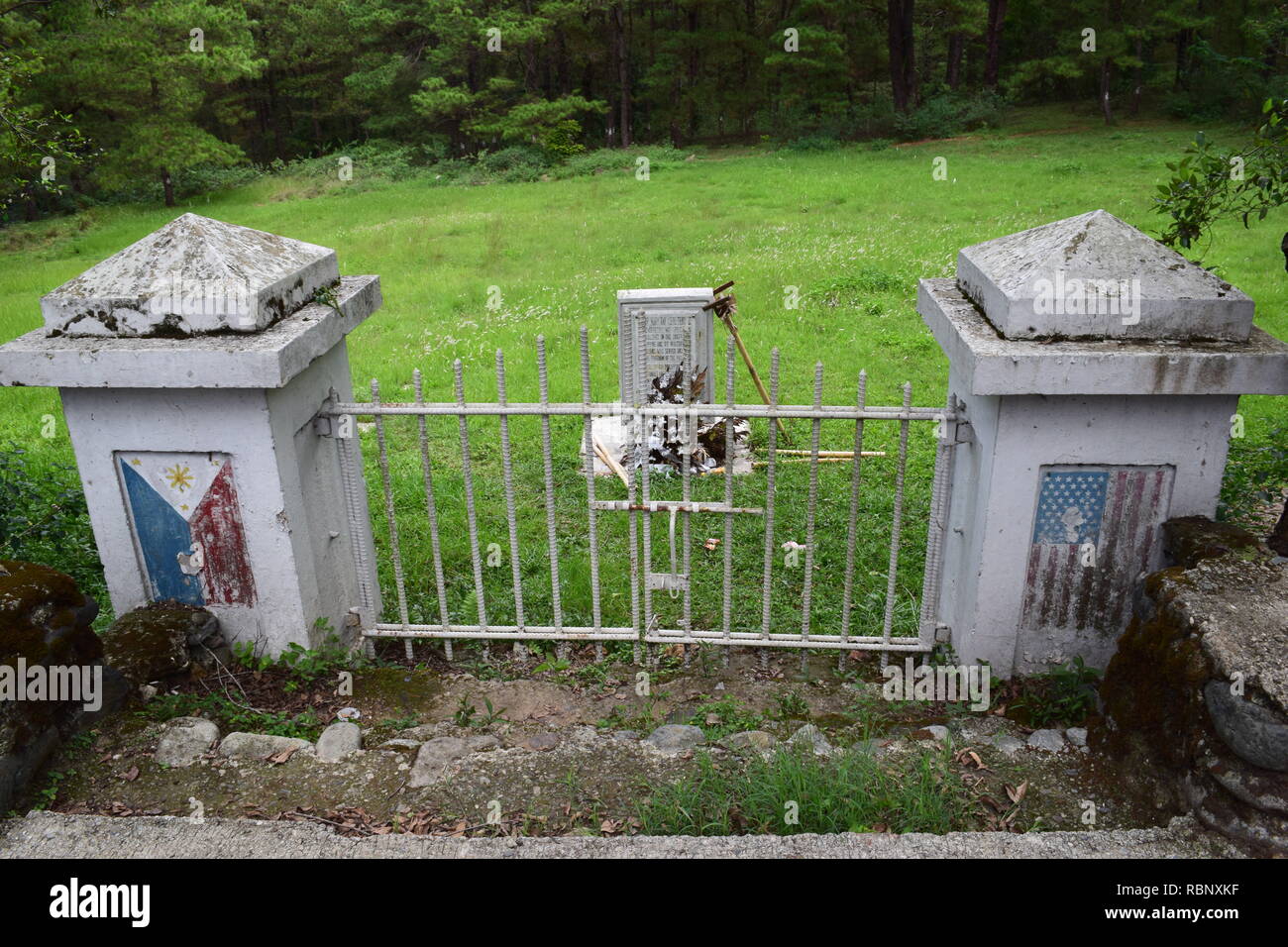 Il 2nd.Phil-Am, veterani cimitero è il luogo del riposo finale per vittime militari e civili di guerre straniere e laici incorporato nel Camp John Hay Foto Stock