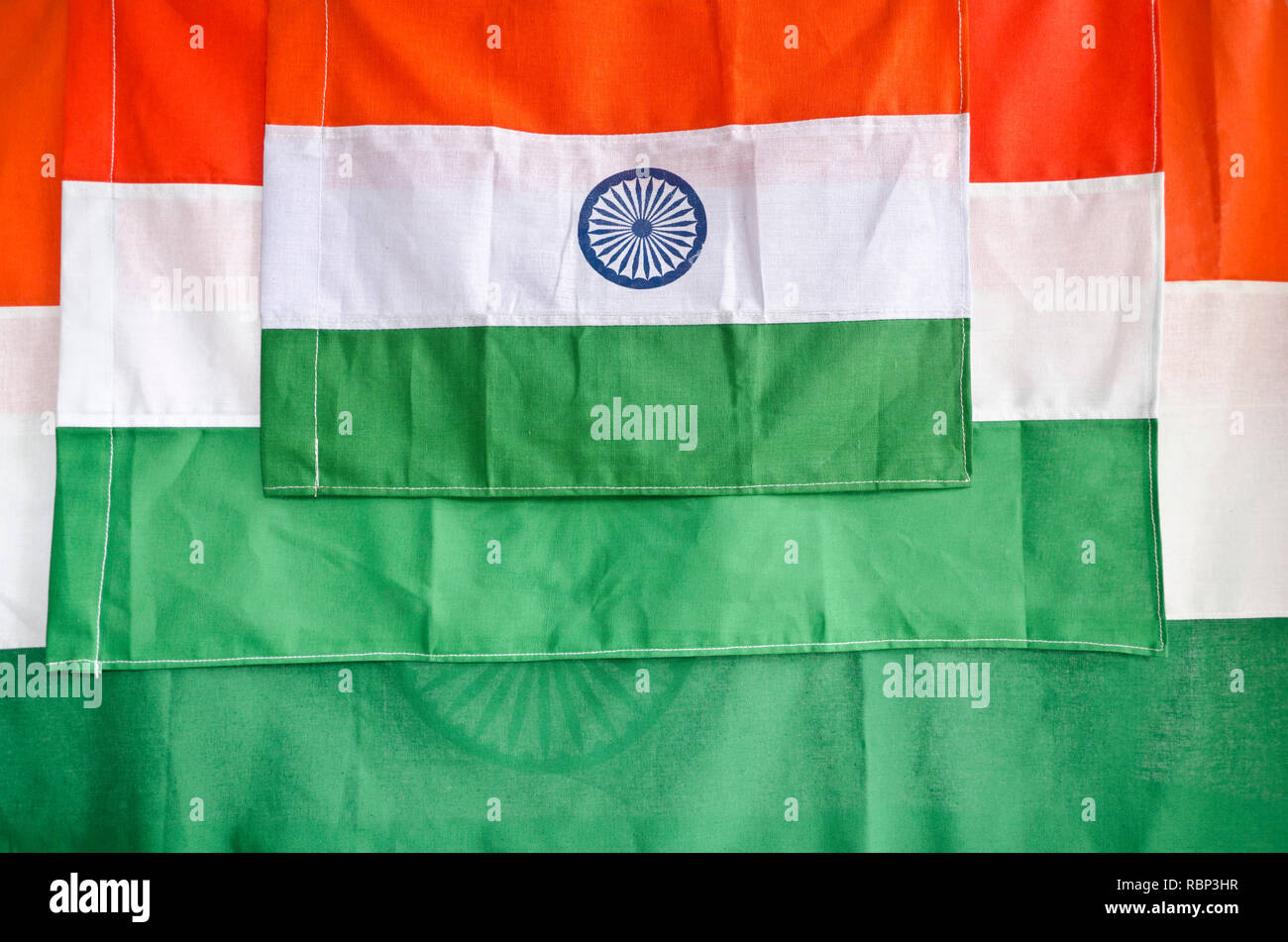 Bandiere nazionali di India, India, Asia Foto Stock