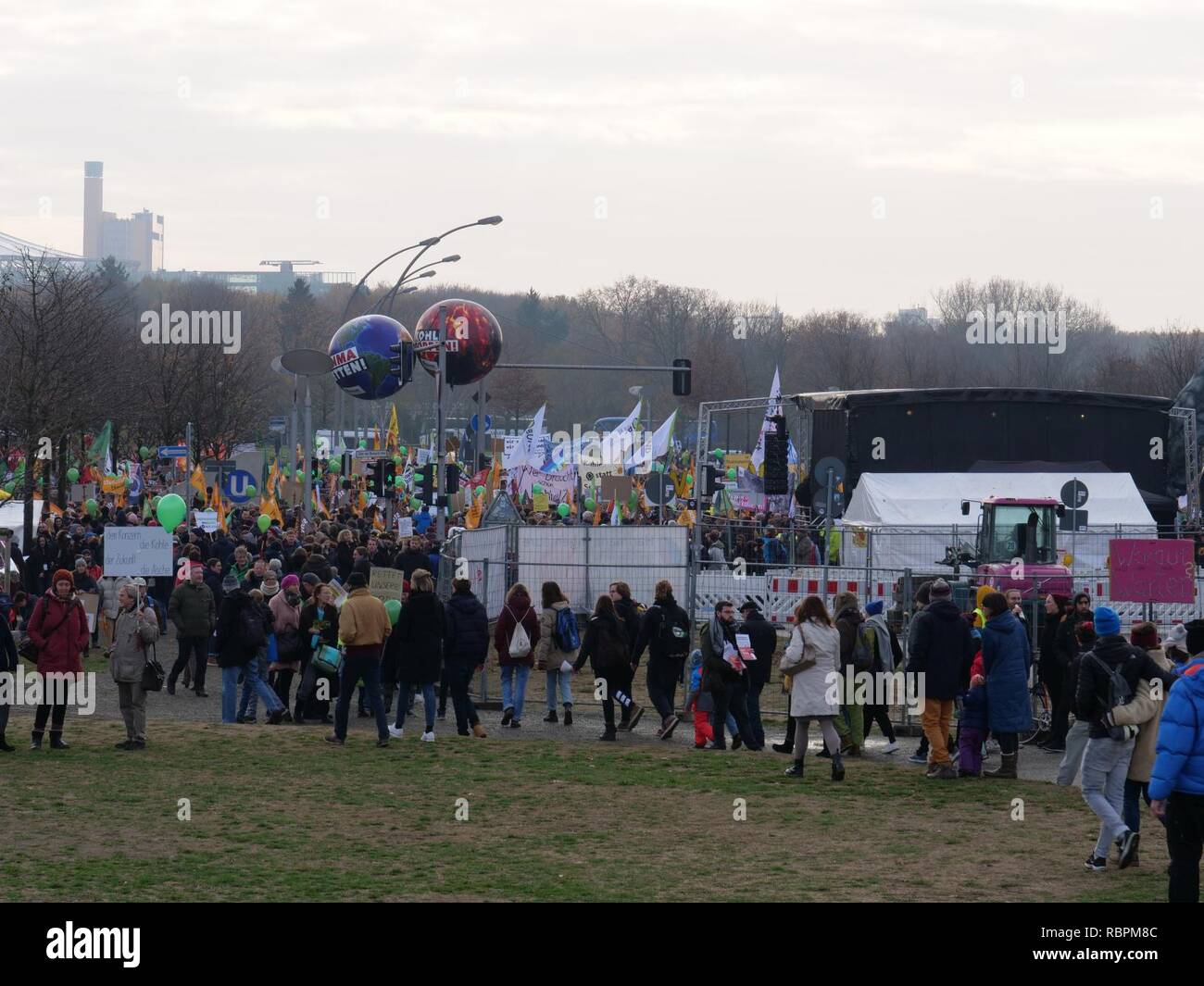 'Tempo machen beim Kohleausstieg la dimostrazione di Berlino 01-12-2018 09. Foto Stock