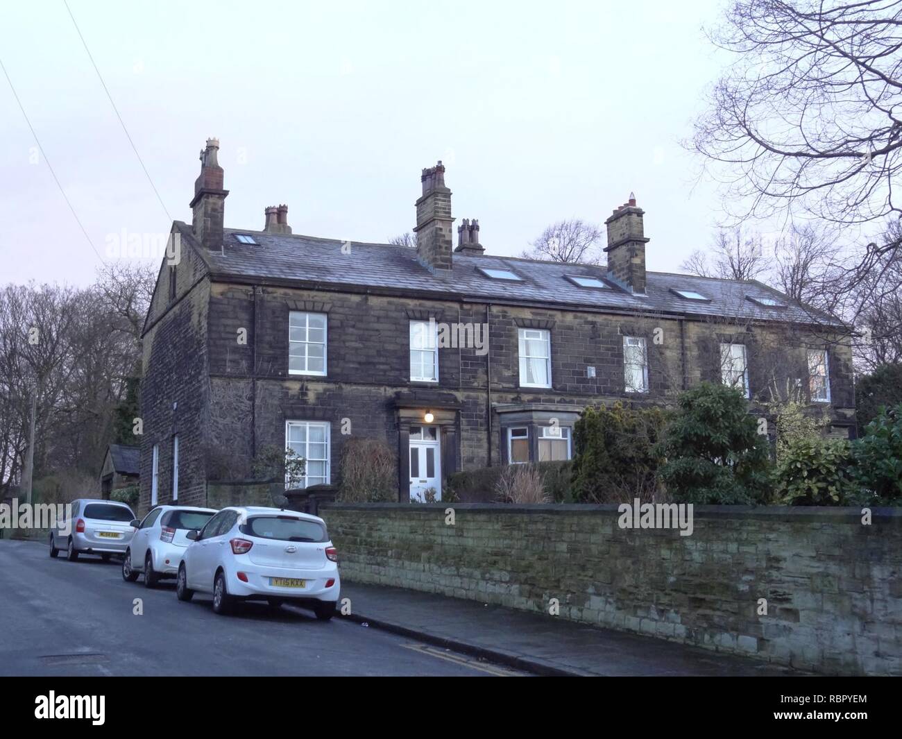 1-5 Grosvenor Mount (anteriore), Leeds. Foto Stock