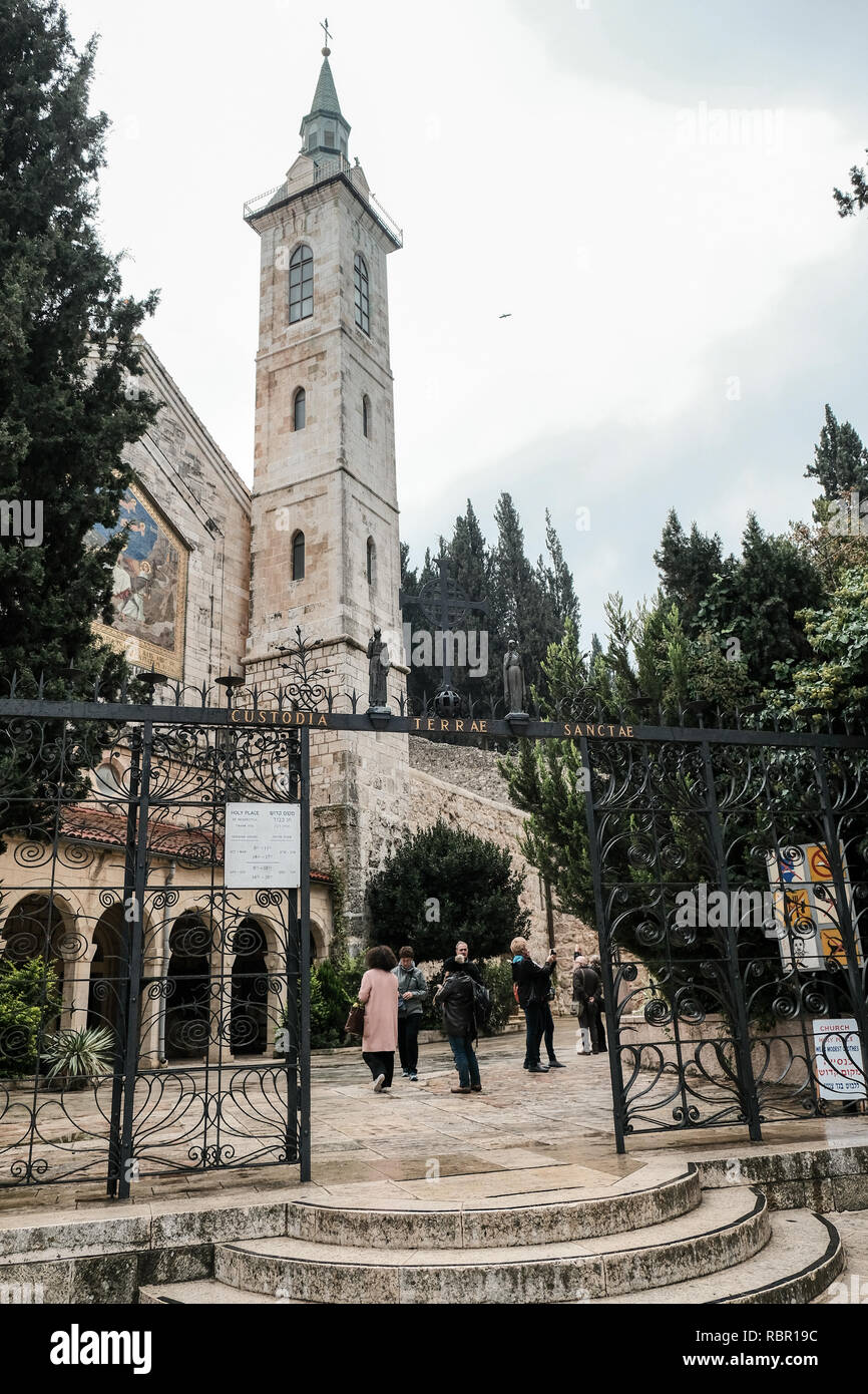 La Chiesa della Visitazione onora la visita di Maria Vergine, la madre di Gesù, di Elisabetta, la madre di Giovanni Battista. (Luca 1:39-5 Foto Stock