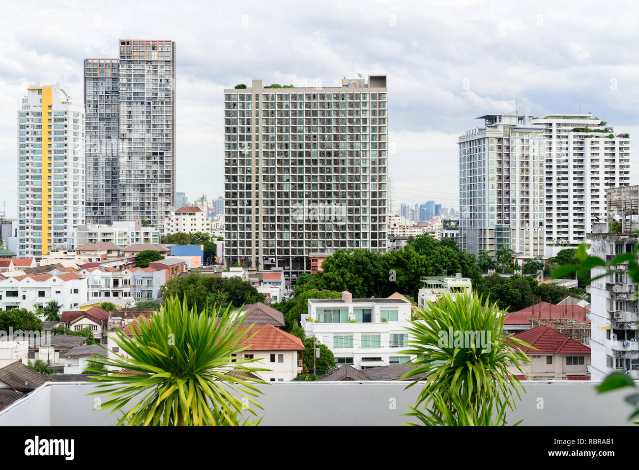 Vista della Città di Bangkok in Thailandia Foto Stock