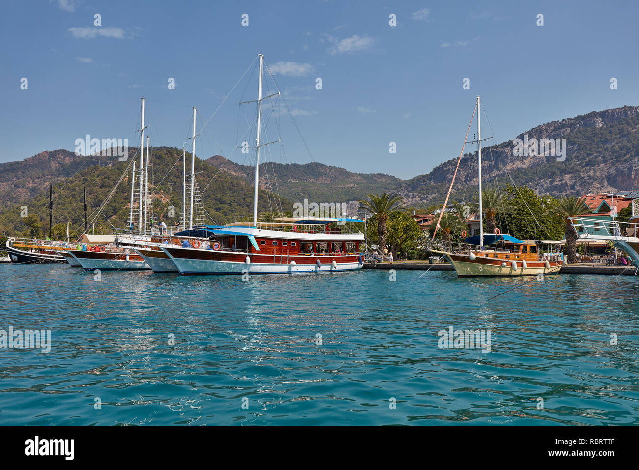 Viaggio blu nel mediterraneo, Gocek, Turchia Foto Stock