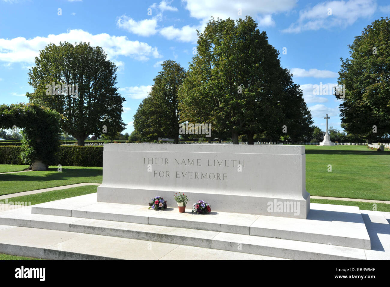Bayeux Cimitero di Guerra, Bayeux, Normandia, Francia Foto Stock