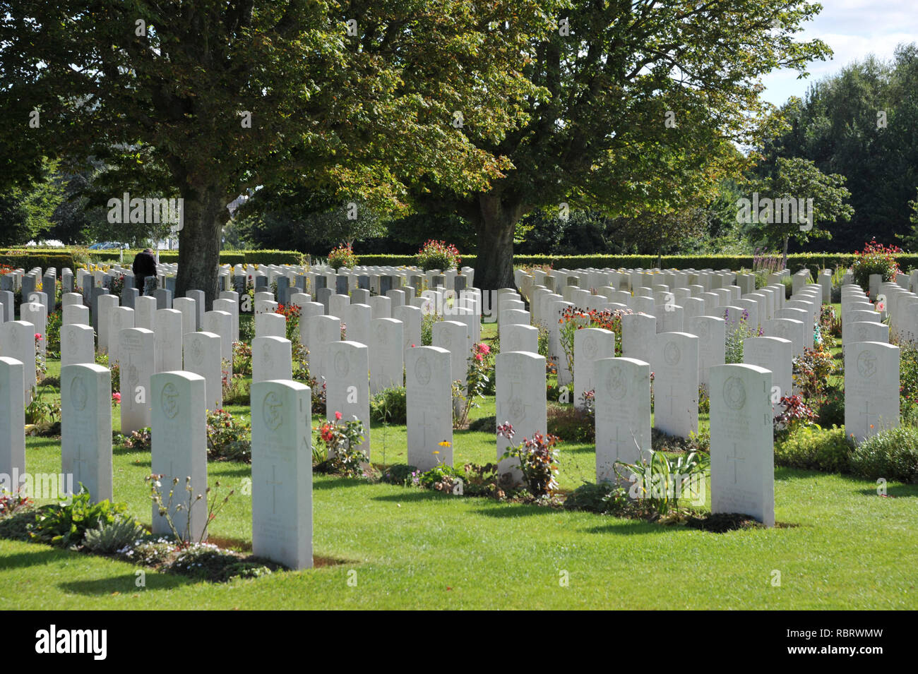 Bayeux Cimitero di Guerra, Bayeux, Normandia, Francia Foto Stock