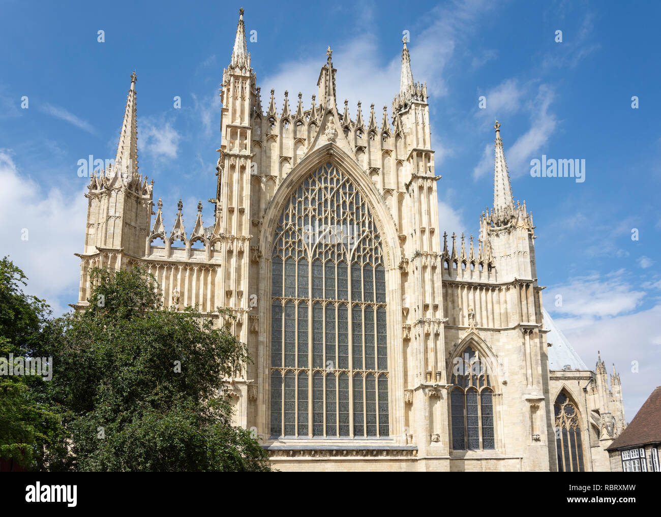 York Minster, Deangate, York, North Yorkshire, Inghilterra, Regno Unito Foto Stock
