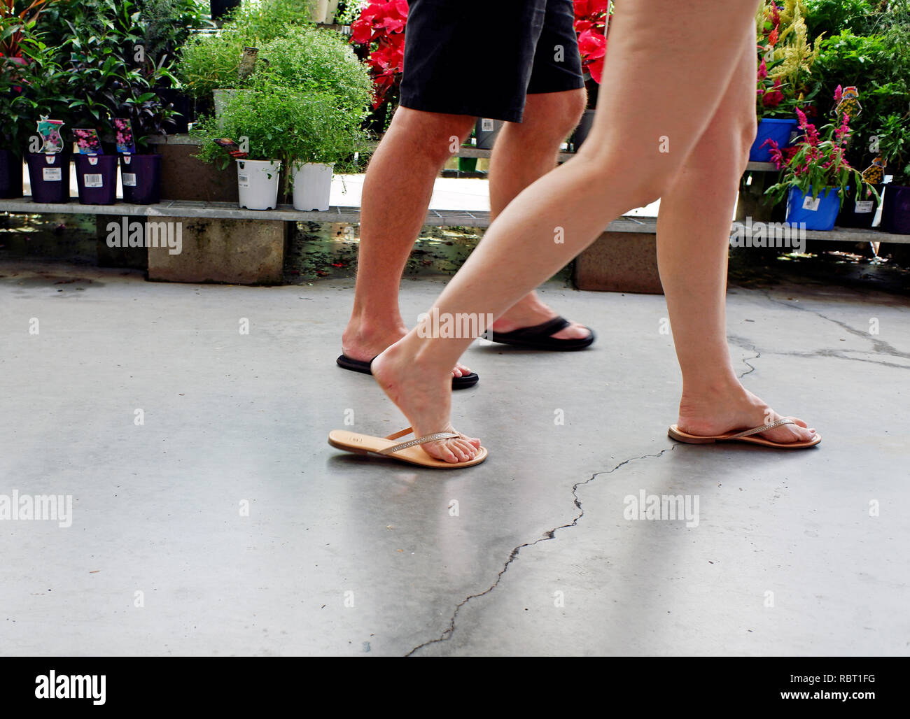 Usura del piede e piedi Foto Stock