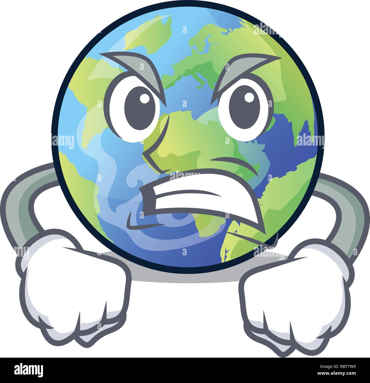 Arrabbiato foto del cartoon terra langait Illustrazione Vettoriale