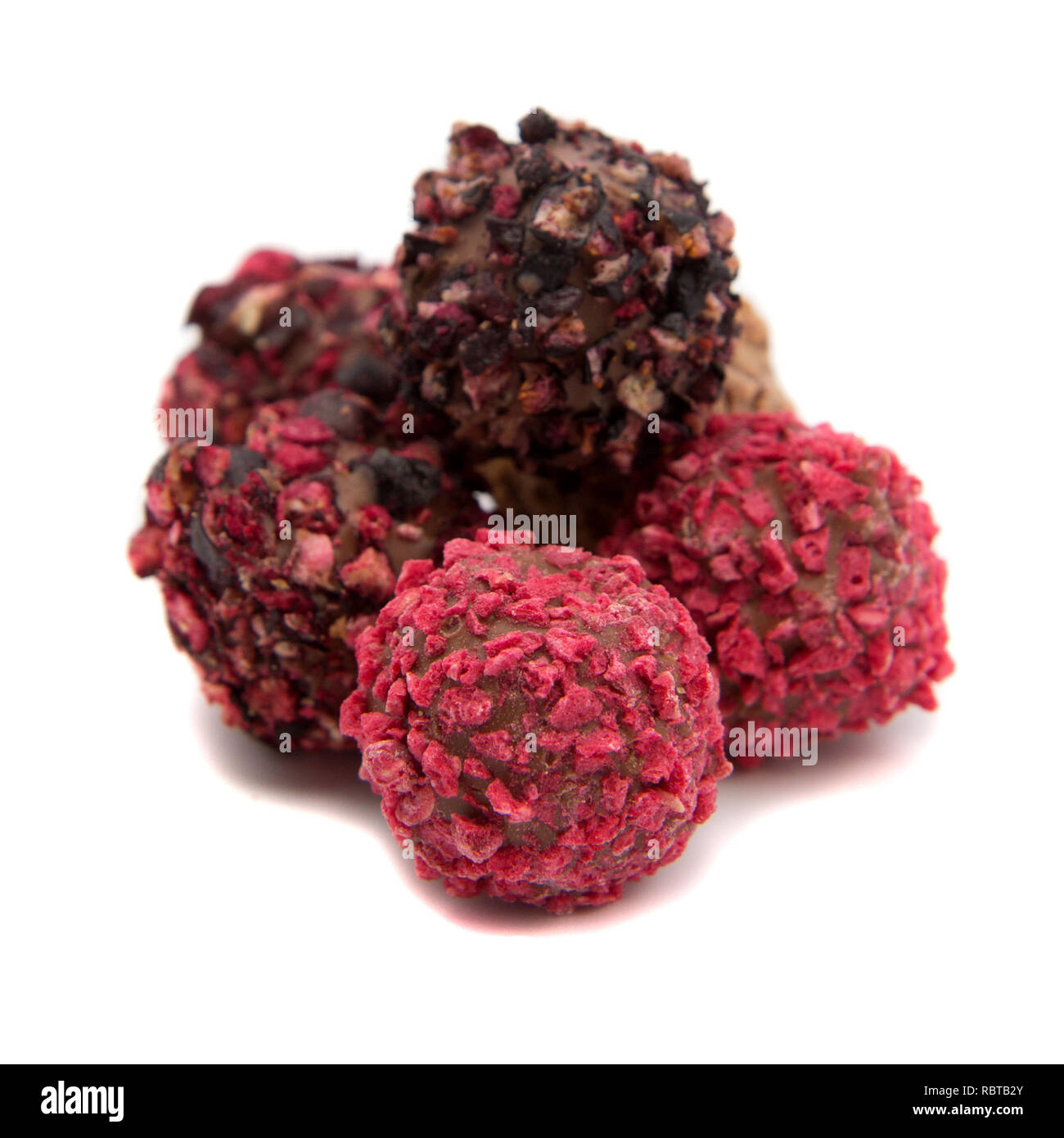 Caramelle su sfondo bianco Foto Stock