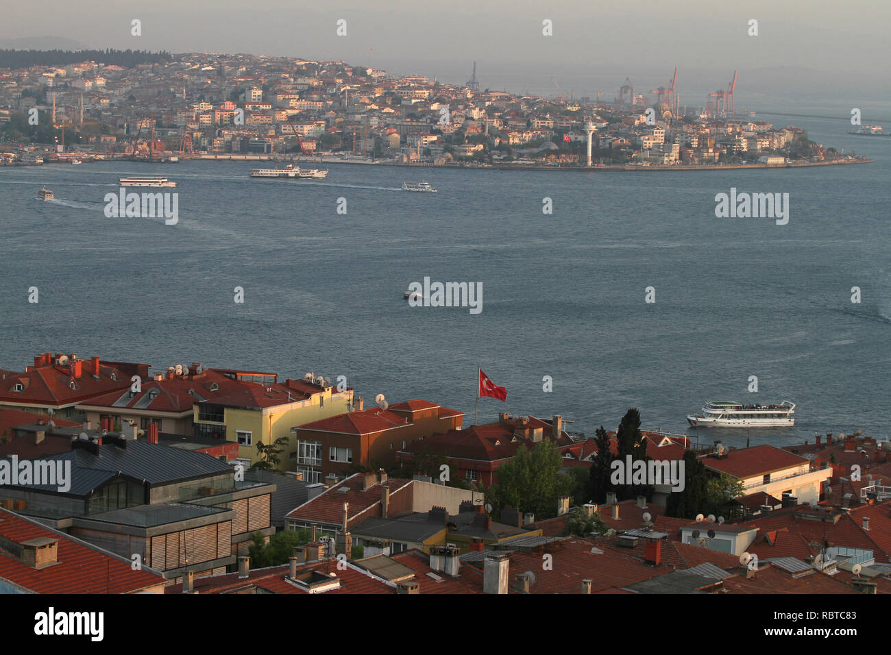 Lo stretto del Bosforo, Istanbul, Turchia Foto Stock