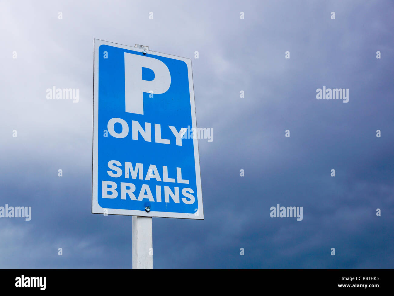 Segnale di stazionamento . segnale di parcheggio riservato per determinate categorie Foto Stock