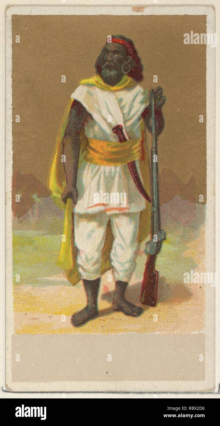 408433 Abissinia, dai nativi in Costume serie (N16), Teofani problema, per Allen & Ginter marche di sigarette Foto Stock