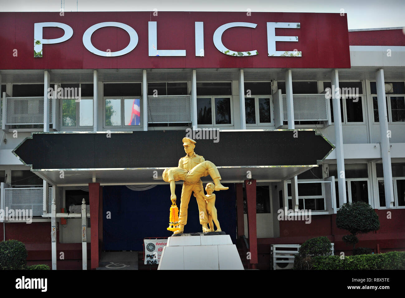 Stazione di polizia di Chiang Mai Thailandia Foto Stock