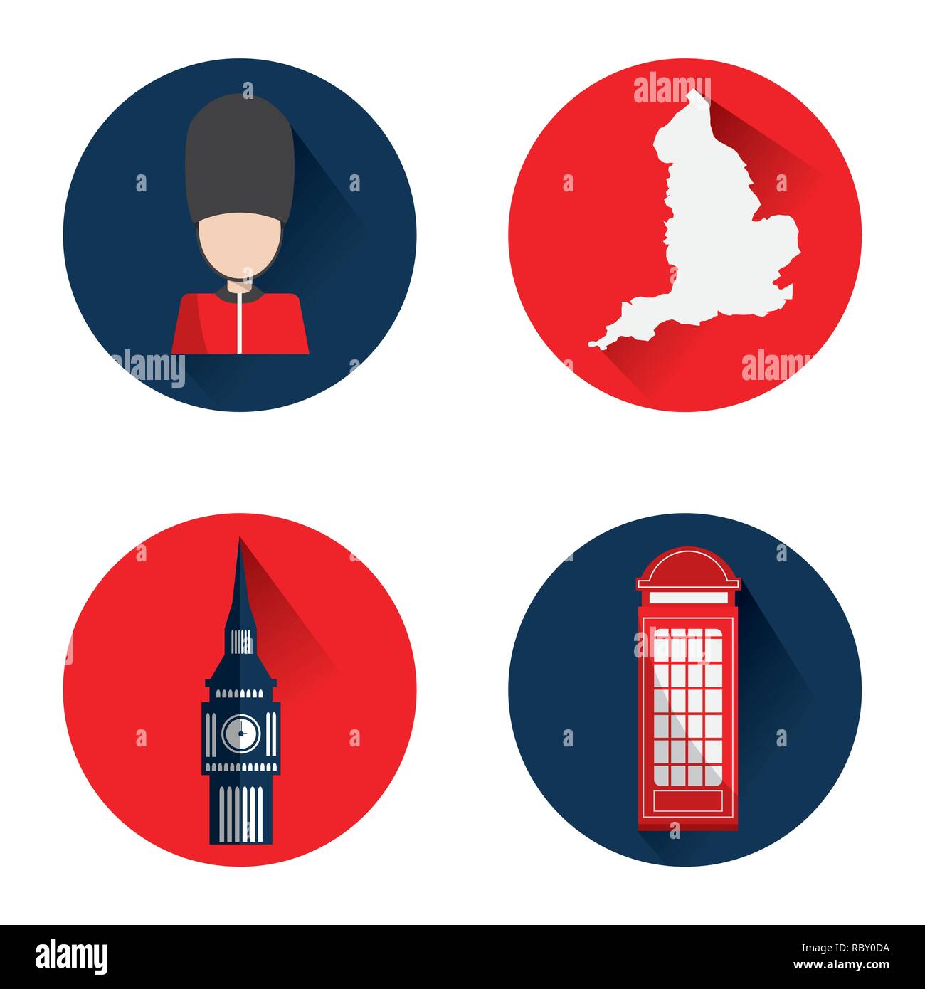 I punti di riferimento di Londra design Illustrazione Vettoriale