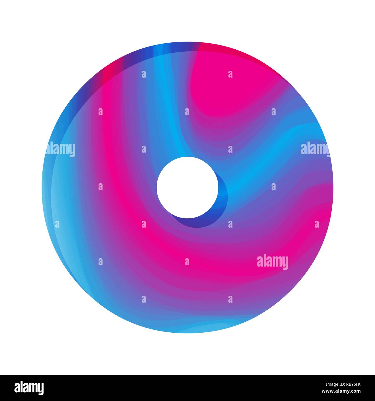 Abstract colorato numero zero. Illustrazione Vettoriale. Numero di Creative Zero isolato. Illustrazione Vettoriale