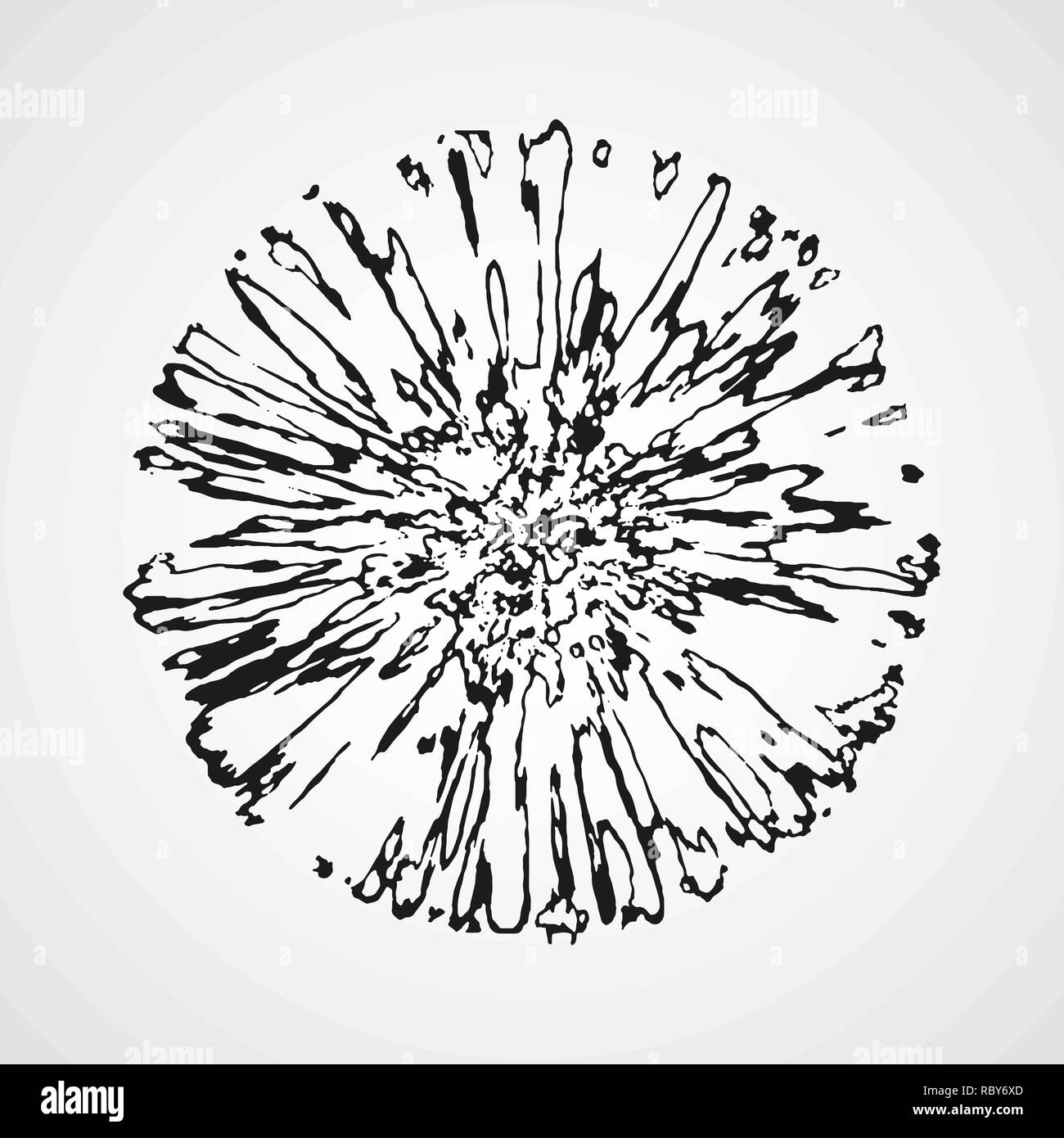 Cerchio di grunge banner. Illustrazione Vettoriale. Grunge forma rotonda isolata. Illustrazione Vettoriale