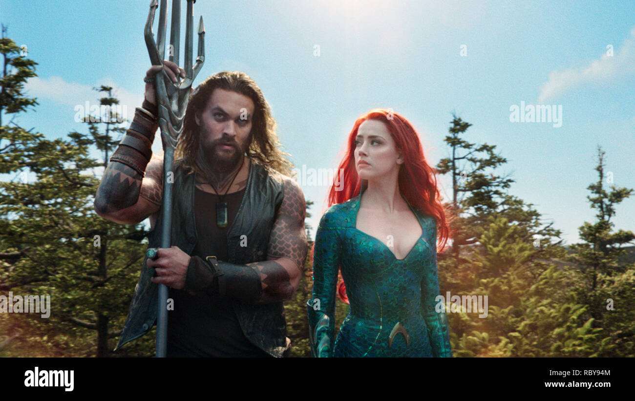 Aquaman è un 2018 American film del supereroe basata sul carattere della DC Comics lo stesso nome, e distribuito da Warner Bros Le foto. Questa fotografia è per il solo uso editoriale ed è il copyright del film company e/o il fotografo assegnato dal film o società di produzione e può essere riprodotto solo da pubblicazioni in congiunzione con la promozione del film di cui sopra. Un credito per il film company è richiesto. Il fotografo deve anche essere accreditato quando noto. Foto Stock