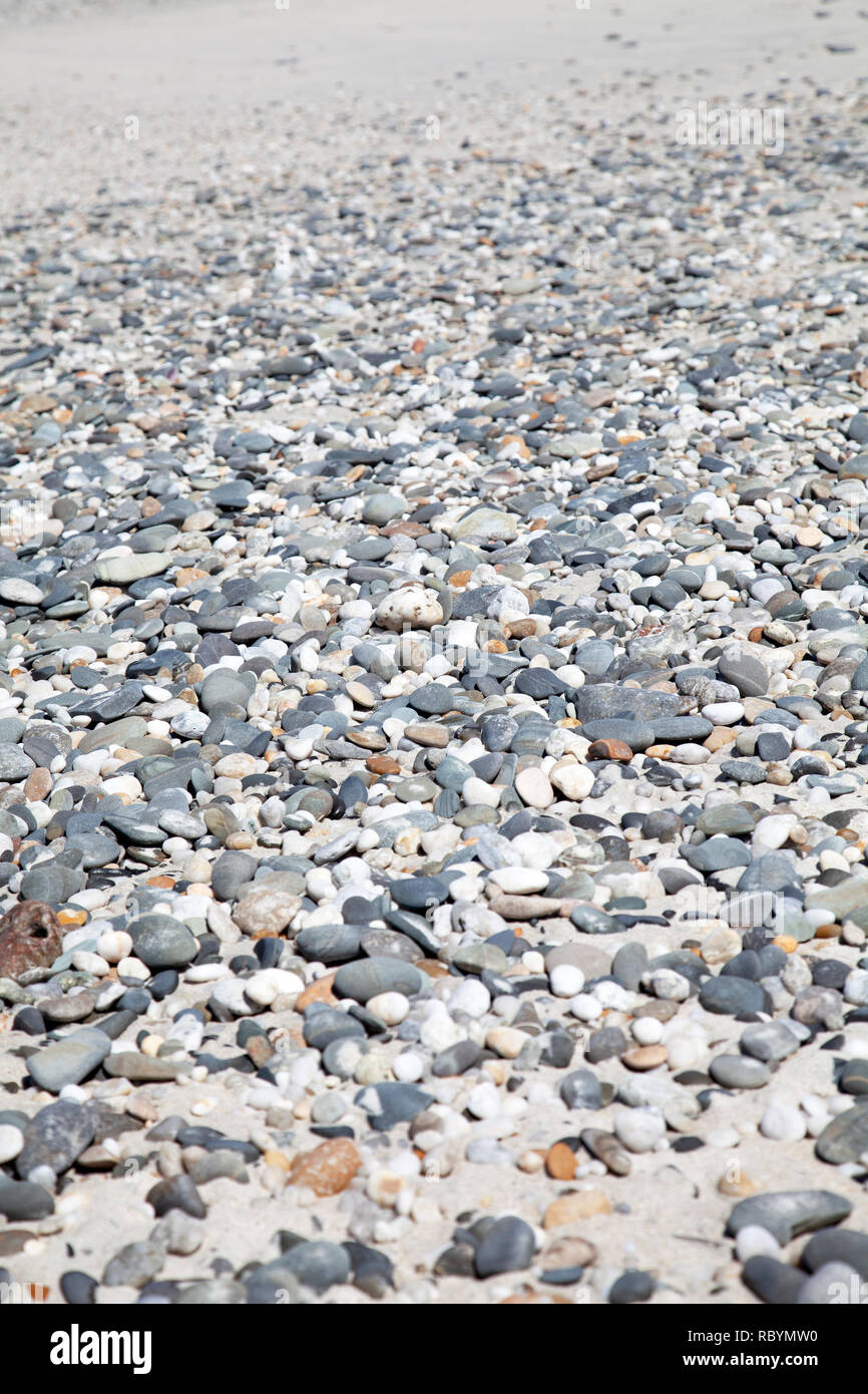 Ciottoli su una spiaggia Foto Stock