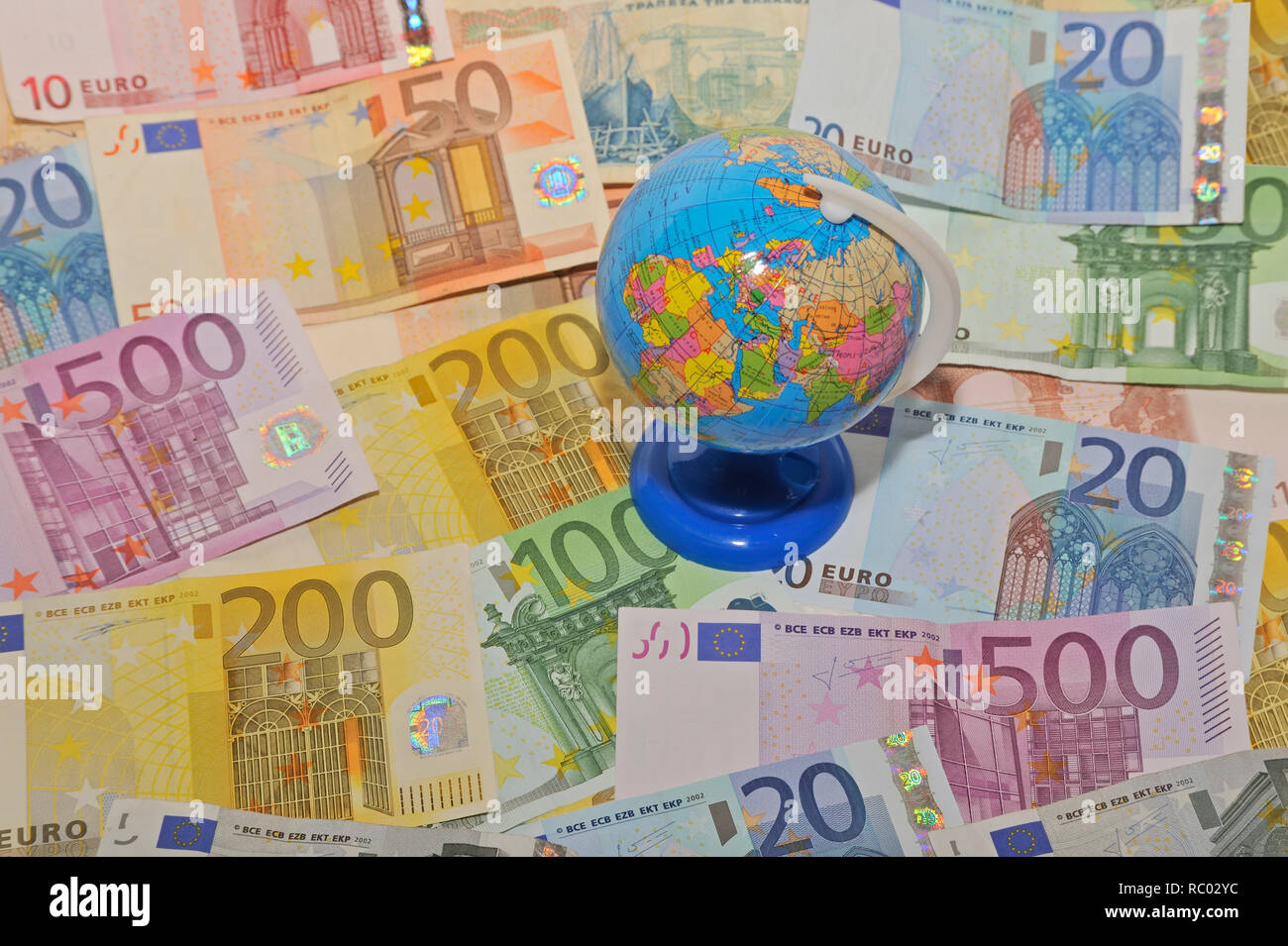 Euro-Bankoden, Geldscheine Foto Stock