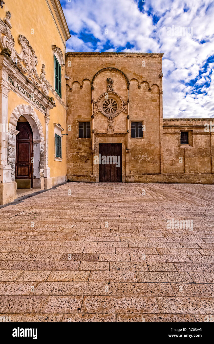 Italia Basilicata Matera Piazza Vittorio Veneto chiesa di San Domenico Foto Stock