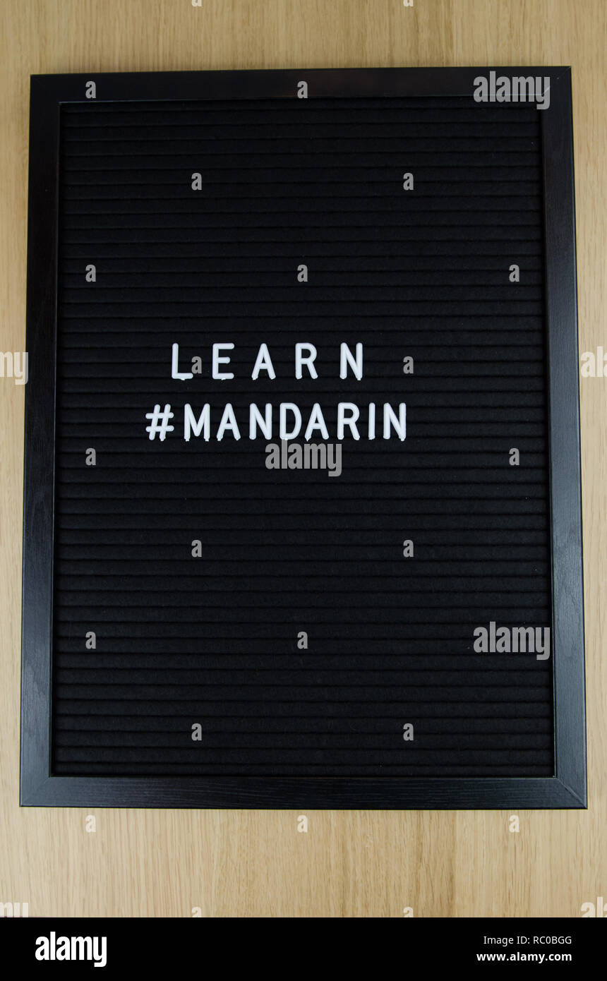 Studiare e imparare la lingua cinese mandarino Foto Stock