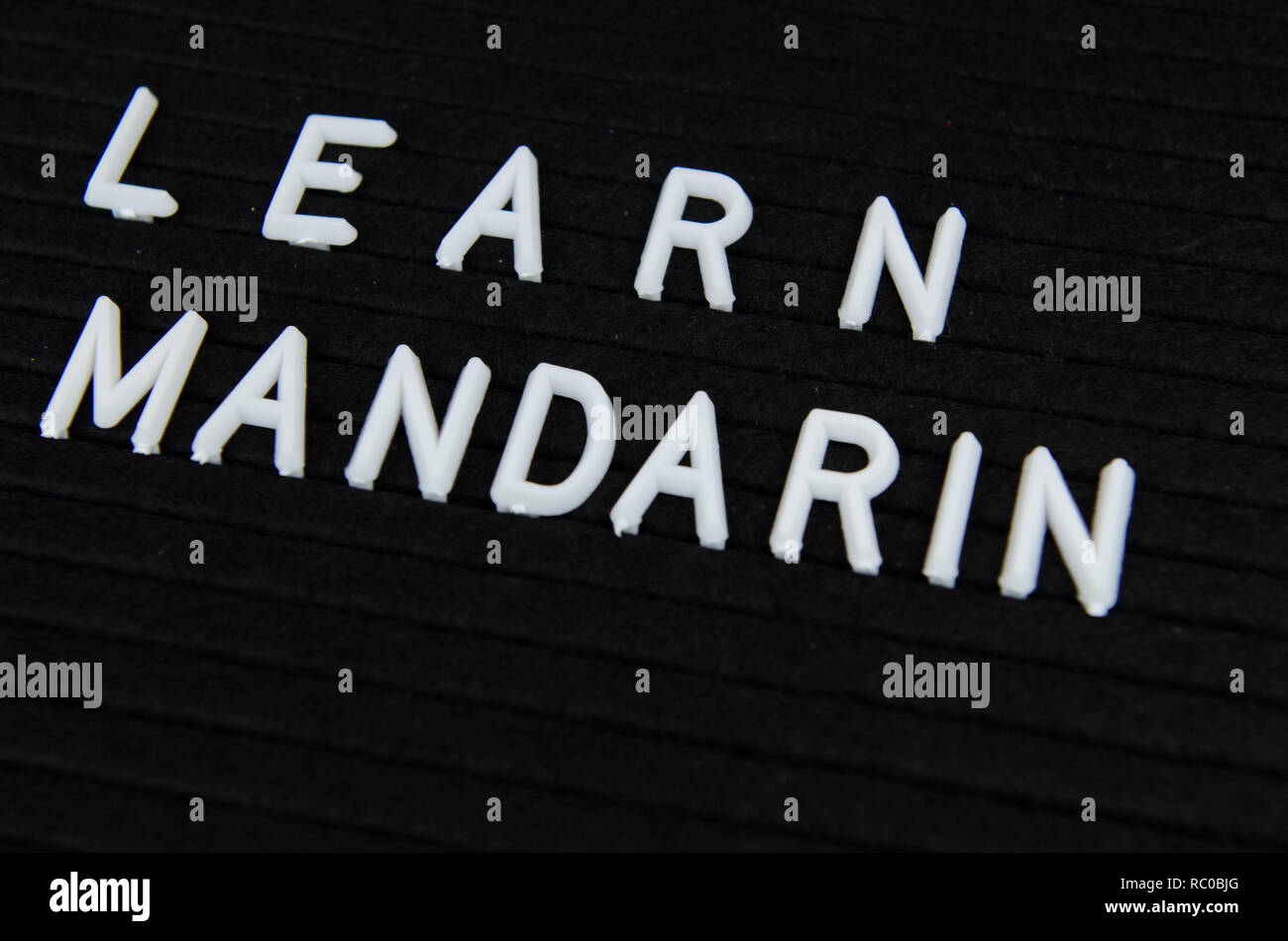 Studiare e imparare la lingua cinese mandarino Foto Stock