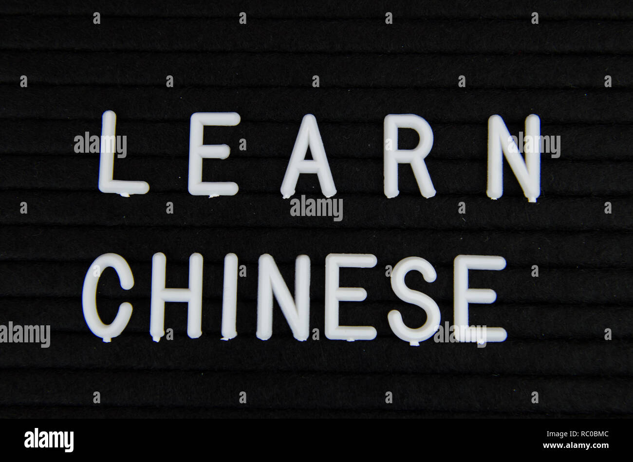 Imparare la lingua cinese segno Foto Stock