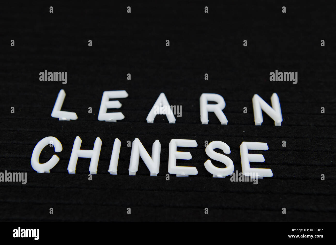 Imparare la lingua cinese segno Foto Stock