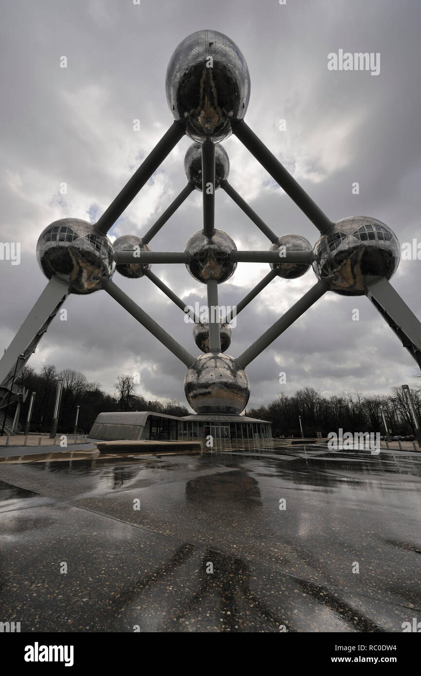 Atomium Heyselpark im, Expo '58, Brüssel, Belgien, Europa | Atomium in Heysel Park, Expo '58, Bruxelles, Europa fiera mondiale Foto Stock