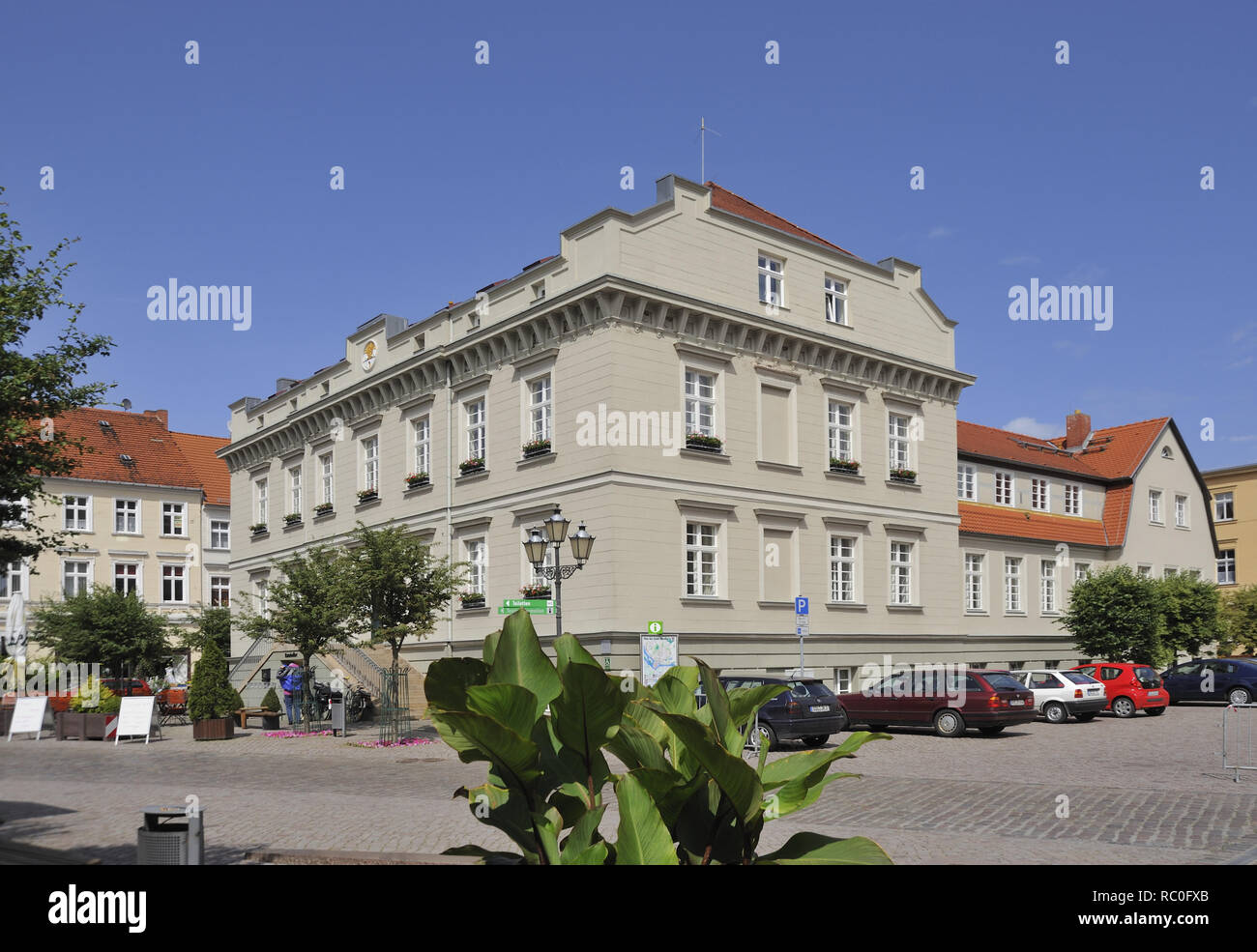 Rathaus in der Marktstrasse, Havelberg, Landkreis Stendal, Sachsen-Anhalt, Deutschland, Europa | municipio, Havelberg, distretto Stendal, Sassonia-Anhalt Foto Stock