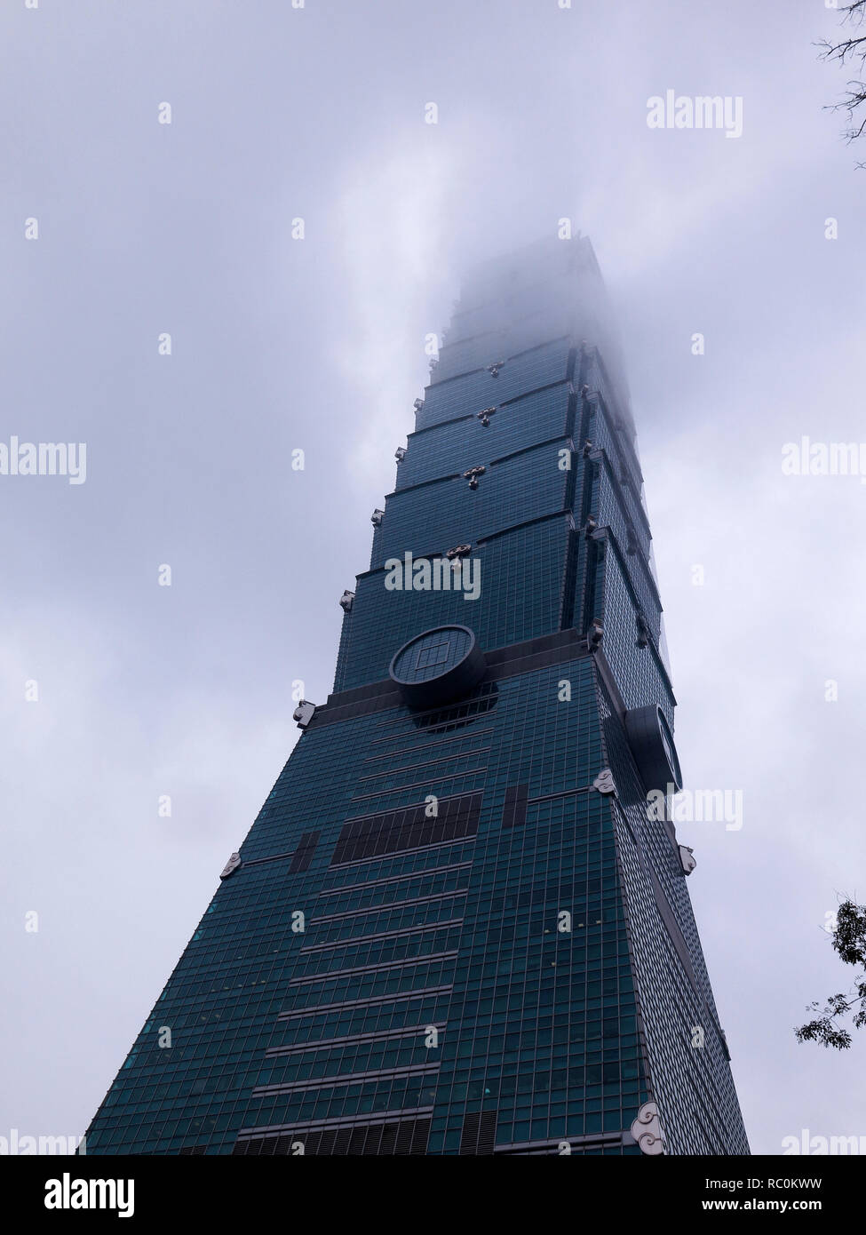 101 Tower Building, Taipei World Financial Center, Taipei, Taiwan, Gennaio 2019 Foto Stock