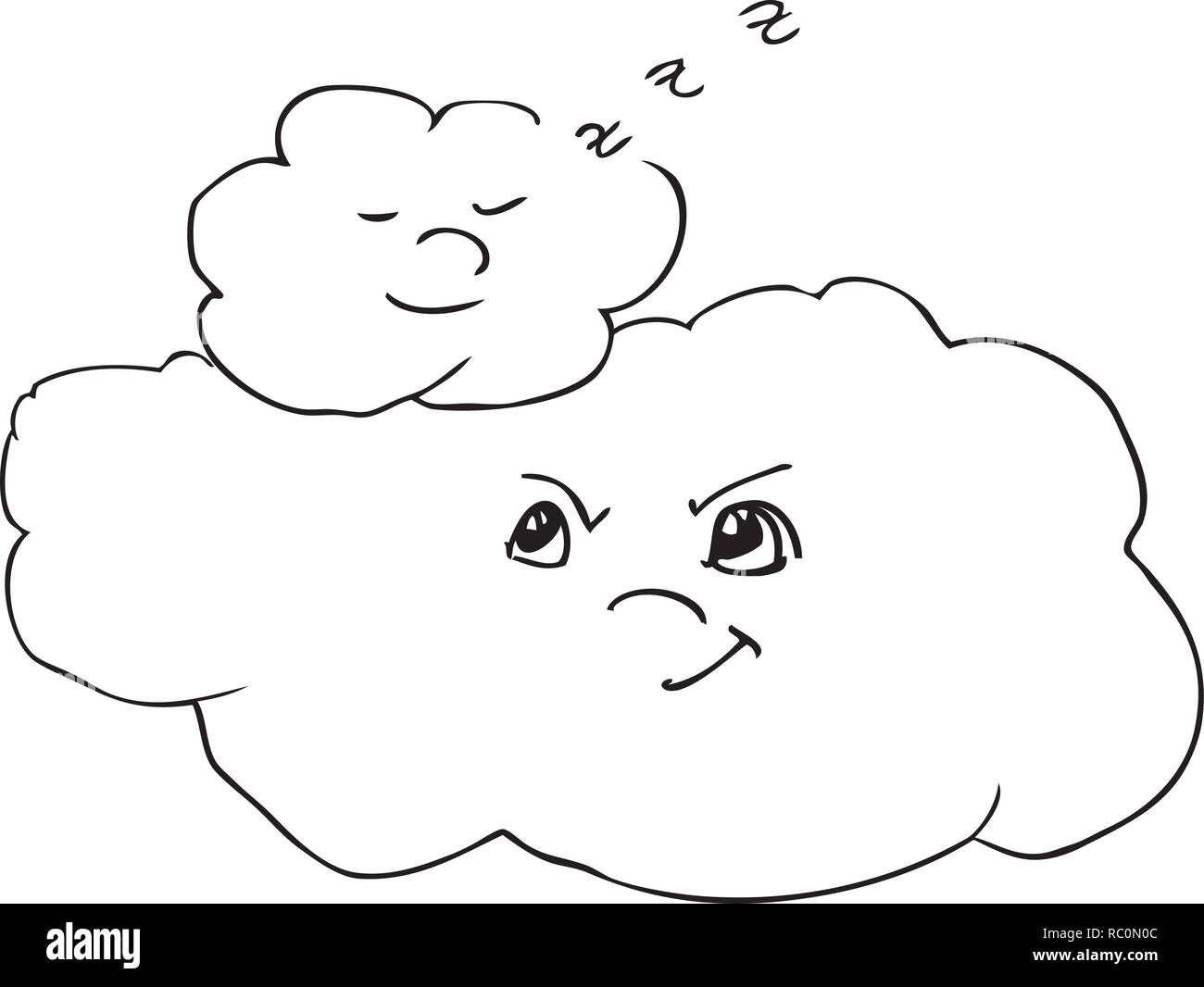 Cartoon di un sonno cloud da jziprian Illustrazione Vettoriale