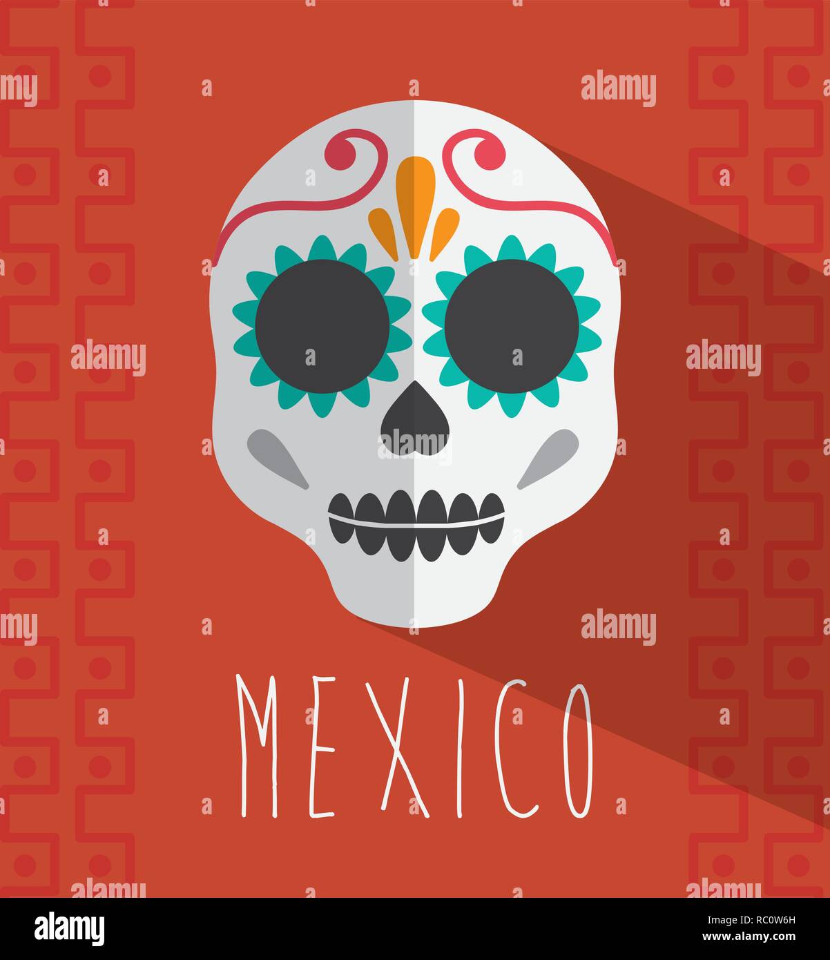 Cultura messicana design Illustrazione Vettoriale