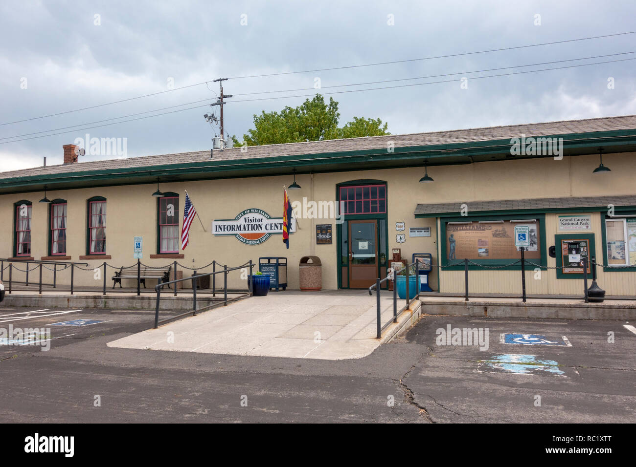 Il Centro informazioni per i visitatori in Williams, (noto come il gateway per il Grand Canyon National Park), in Northern Arizona, Stati Uniti d'America. Foto Stock