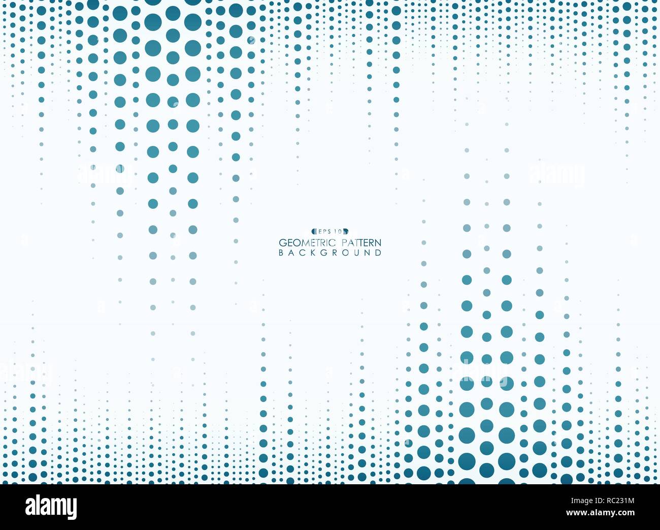 Abstract di Blue Circle line pattern geometrico verticale, sfondo eps vettoriali10 Illustrazione Vettoriale