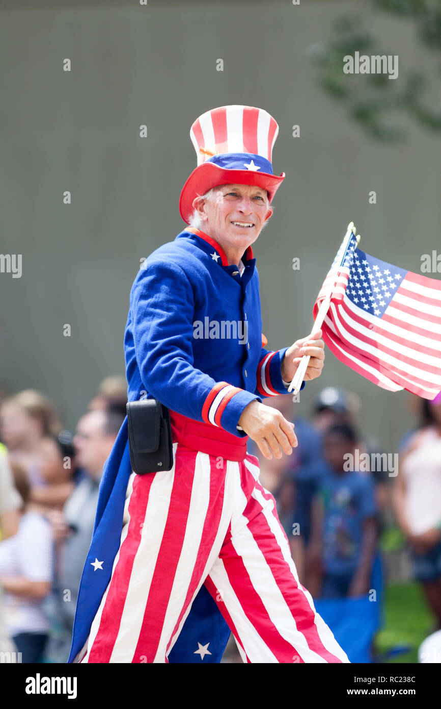 Lo ZIO SAM Costume Americano Top Hat AMERICA USA STATI UNITI INDIPENDENZA