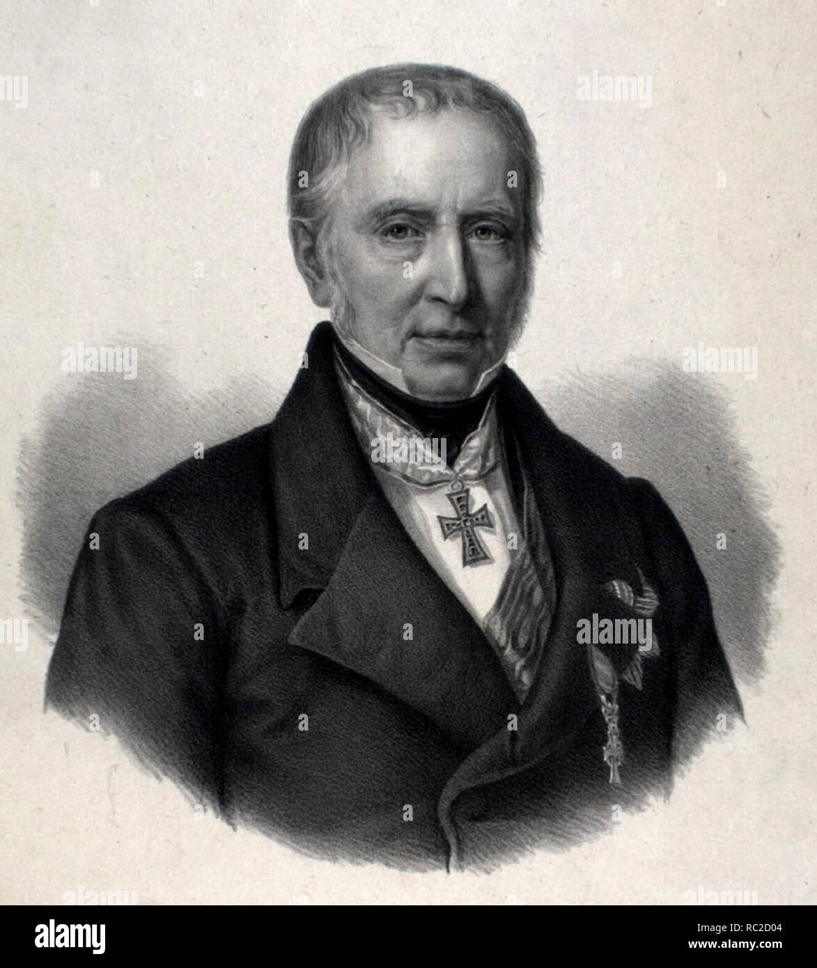 Otto Joachim, greve Moltke til Stridfeld og Walkendorf (1770 - 1853) il Ministro di Stato della Danimarca dal 1824 al 1842. Foto Stock