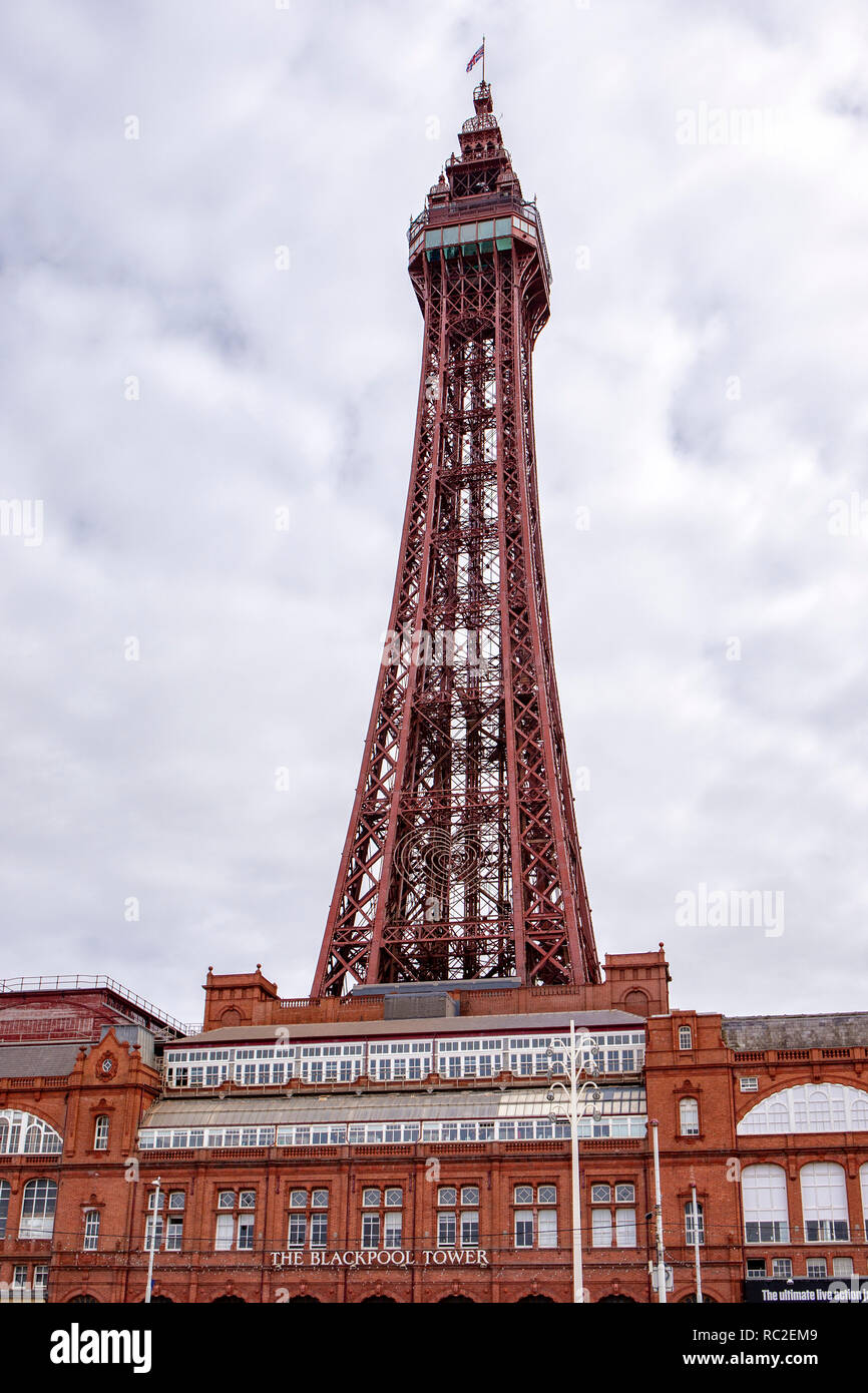 La Blackpool Tower, Blackpool Lancashire Regno Unito Foto Stock
