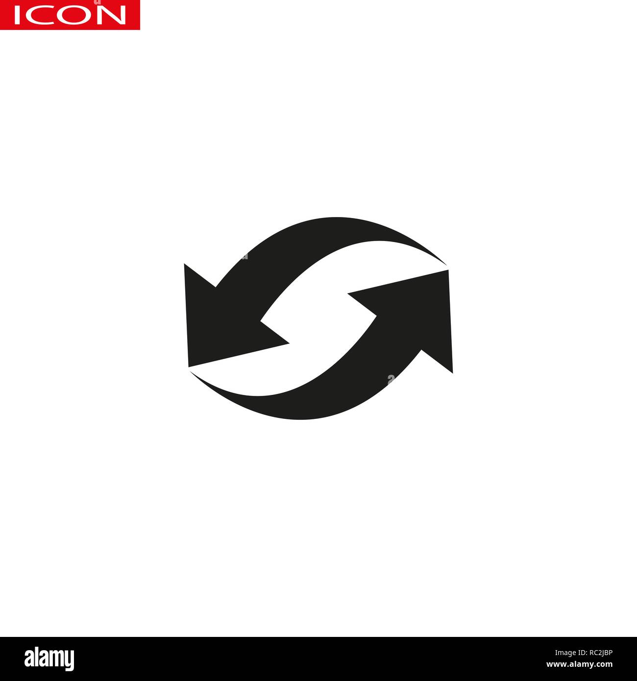 Cerchio icona a forma di freccia relativi a aggiorna, ricaricare o ripetere - Vettore Illustrazione Vettoriale