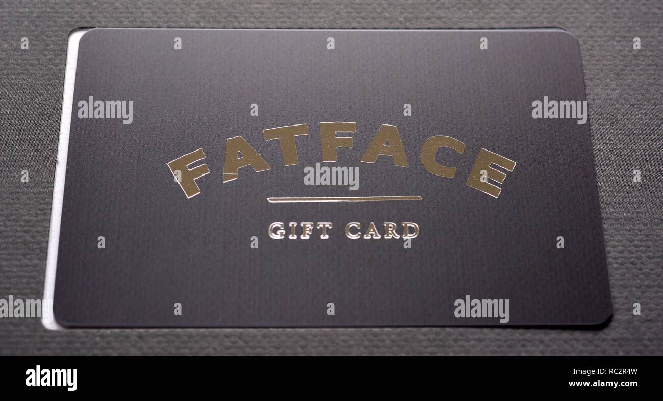 Faccia grassa gift card close up macro Foto Stock