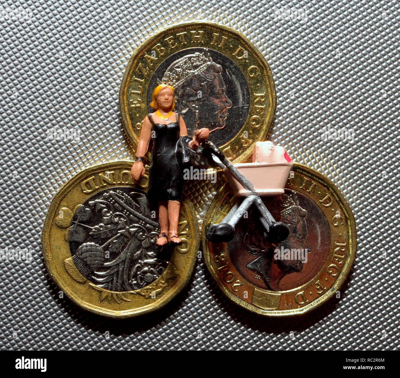 Genitore Single denaro in contanti credito universale Foto Stock