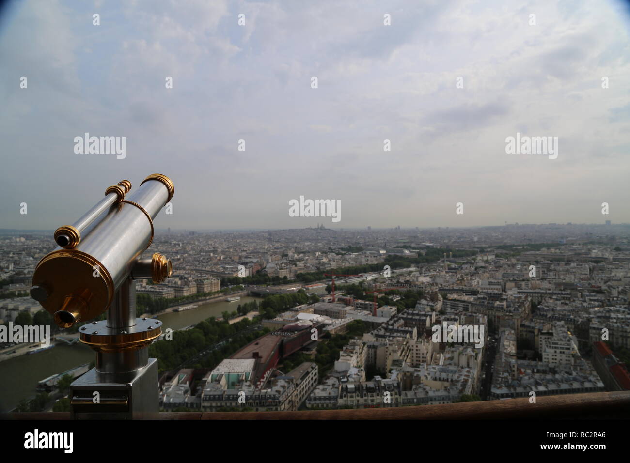 Torre Eiffel Observation Deck vista...mozzafiato! Foto Stock