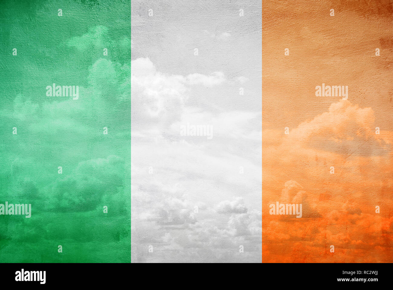 Irlanda bandiera illustrazione Foto Stock