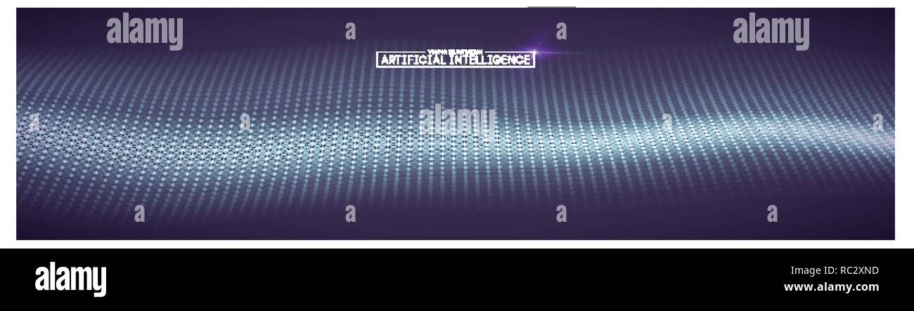 Intelligenza artificiale la tecnologia di automazione dello sfondo. In realtà aumentata disegno vettoriale. Eps vettoriali 10 Illustrazione Vettoriale