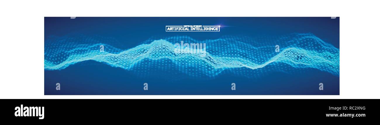 Intelligenza artificiale la tecnologia di automazione dello sfondo. In realtà aumentata disegno vettoriale. Eps vettoriali 10 Illustrazione Vettoriale
