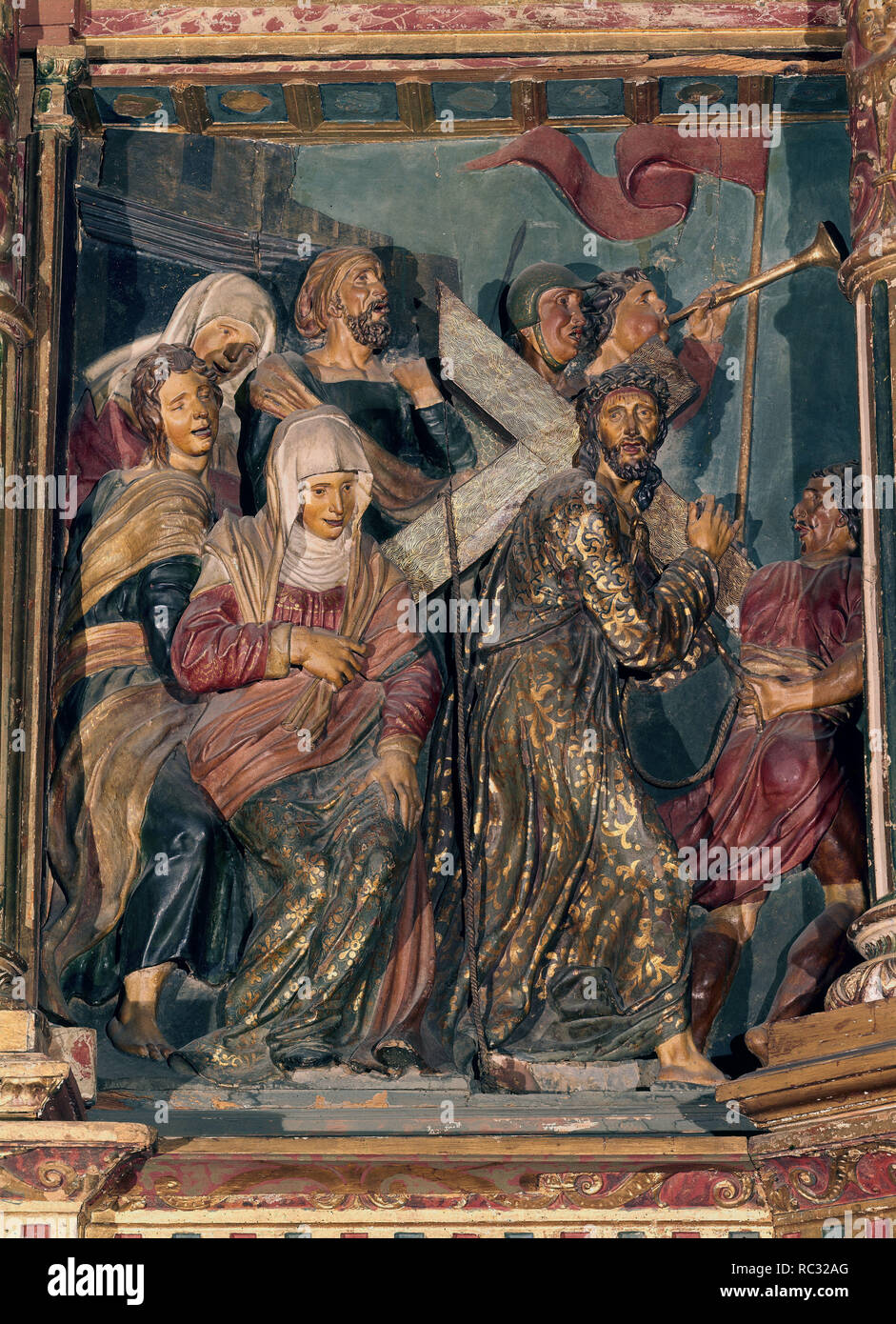 CAMINO DEL CALVARIO - siglo XVI - RENACIMIENTO ESPAÑOL. Autore: BERRUGUETE, Alonso. Posizione: MUSEO NACIONAL DE ESCULTURA-COLECCION. A Valladolid. Spagna. Foto Stock